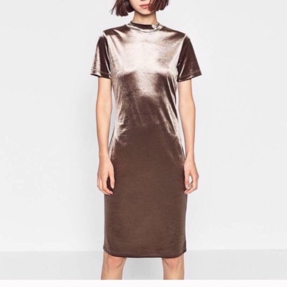 metallic velvet dress